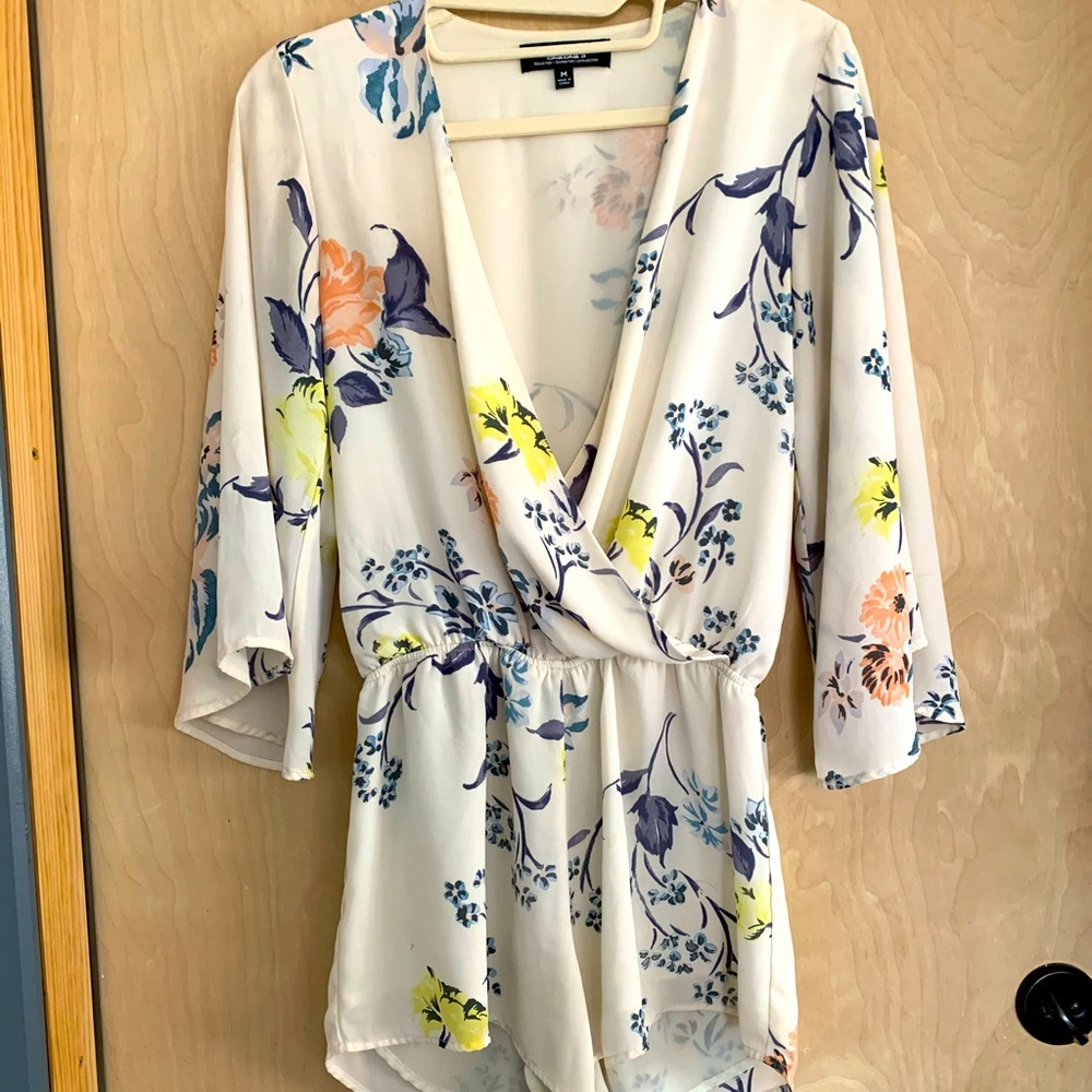 White floral romper from lulu’s